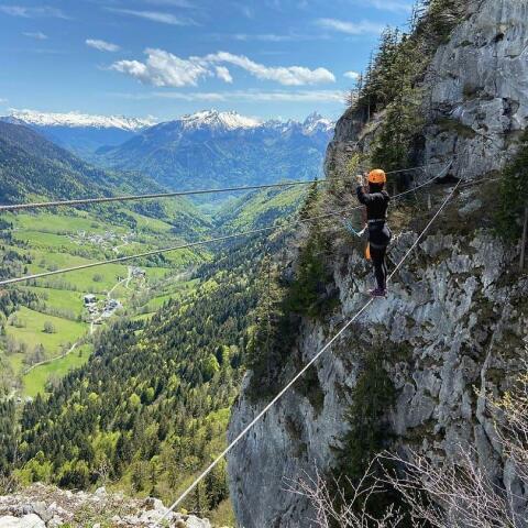 Via Ferrata above lake Annecy