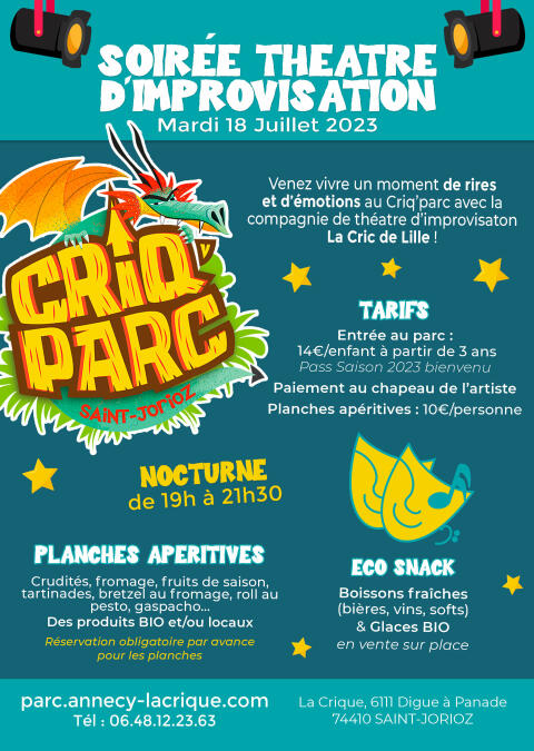 Soirée théâtre d'impro au Criq'Parc